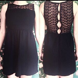 Anthropologie Monteau Black Lace Dress